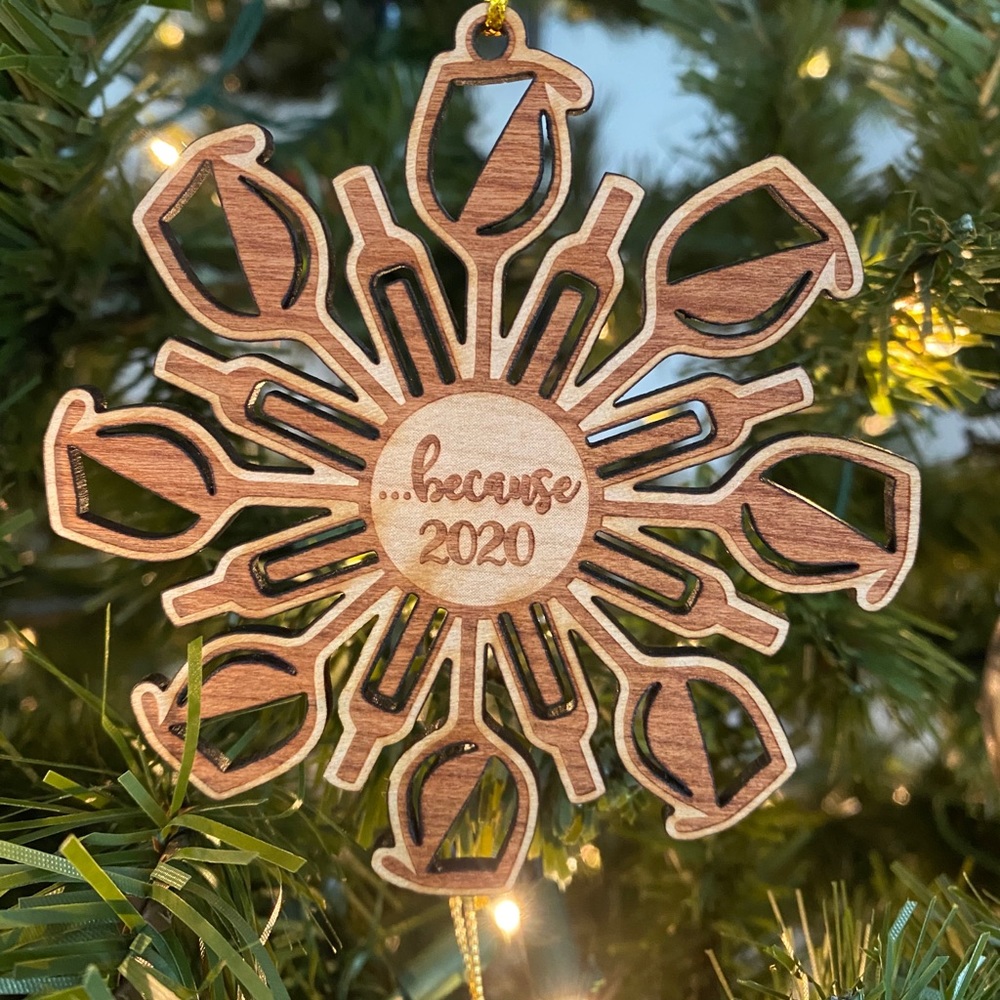 Wine 2020 Christmas Ornament - COVID ornament.